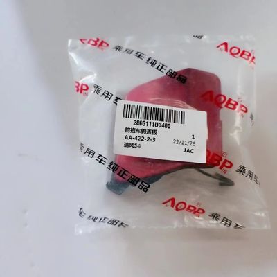 Placa de cobertura de gancho de reboque frontal de plástico original para instalação de automóveis JAC S4 OE 2803111U3400